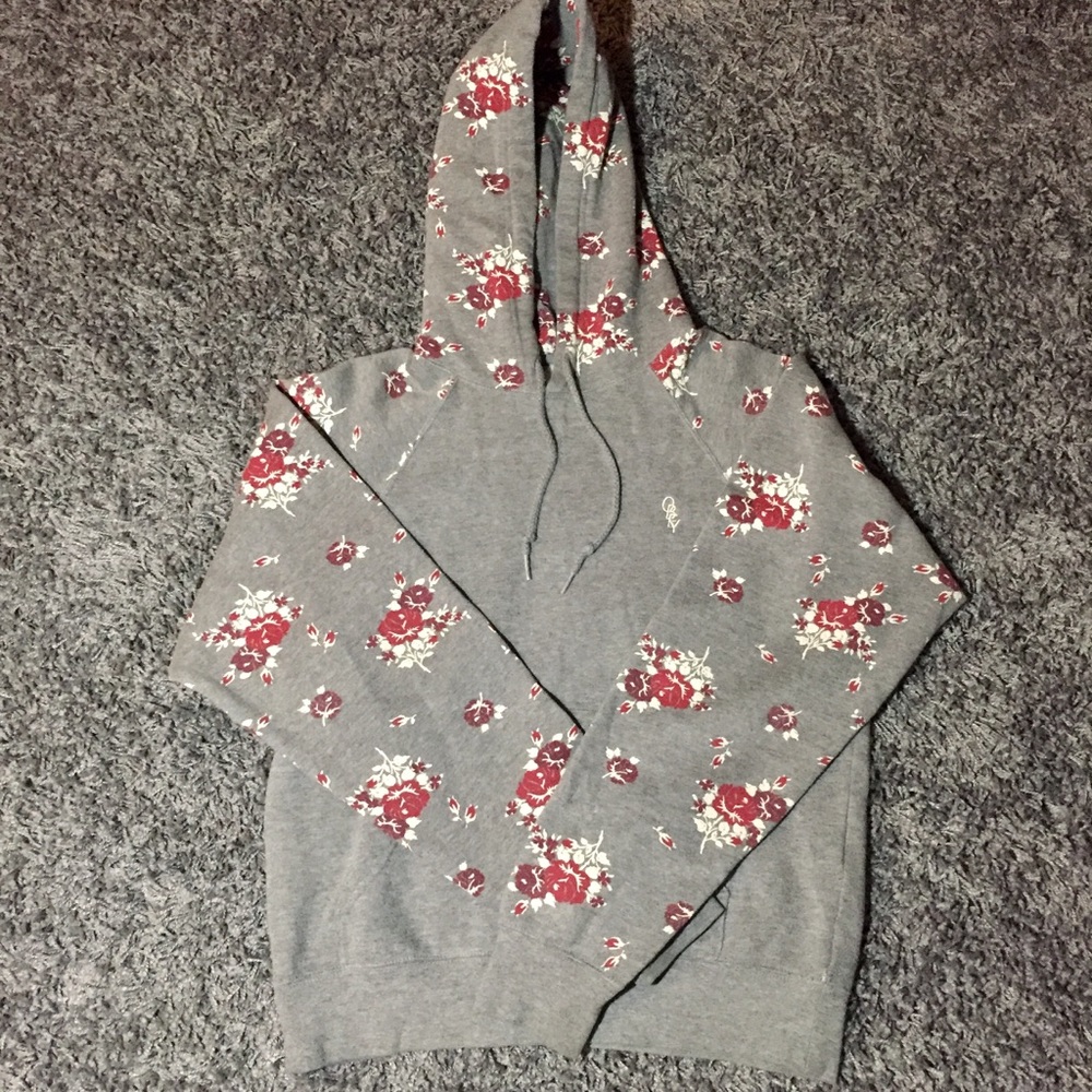 OBEY grey floral hoodie
